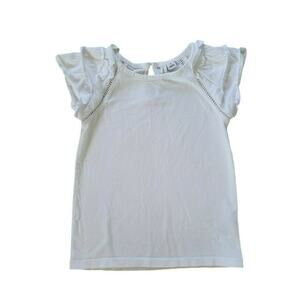 Janie And Jack White Tiered Ruffle Sleeve Top